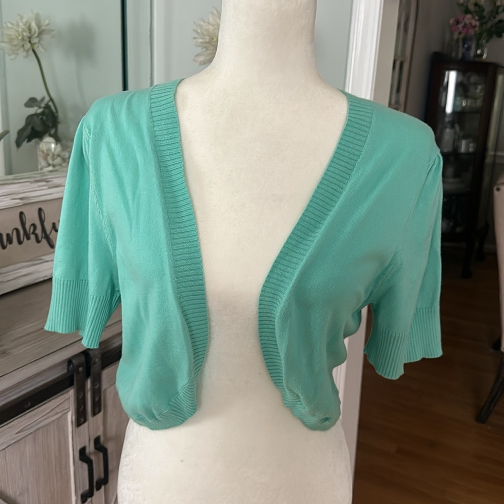 Nicole by Nicole Miller Mint Shrug Size Large